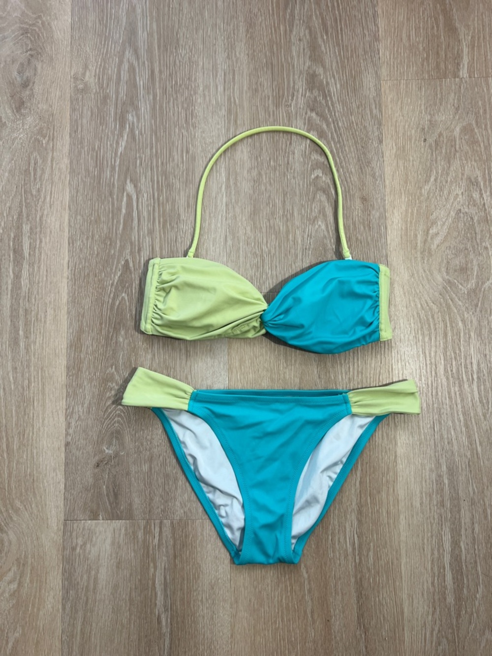 Victoria's Secret Teal and Lime Girls' Bikini Set